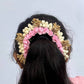 Baby Pink Rose & Gold Gajra