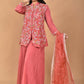 Morchari Women And Hand Embroidery Palazzo Set-Rust - Swadesiicart