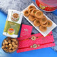 2 Kundan Flower Rakhis & Mathura Peda Hamper Combo | Swadesiicart