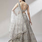 House of Panchhi Beige - Net Mirror & Sequins Embroiderey Lehenga choli | Swadesiicart