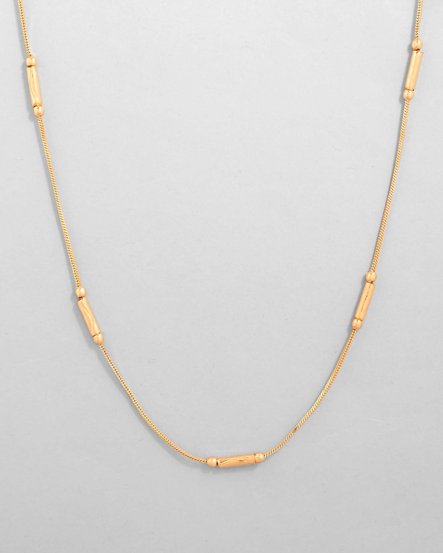 VOJ Gold-Polished Designer Chain With Gold Pipe | Swadesiicart