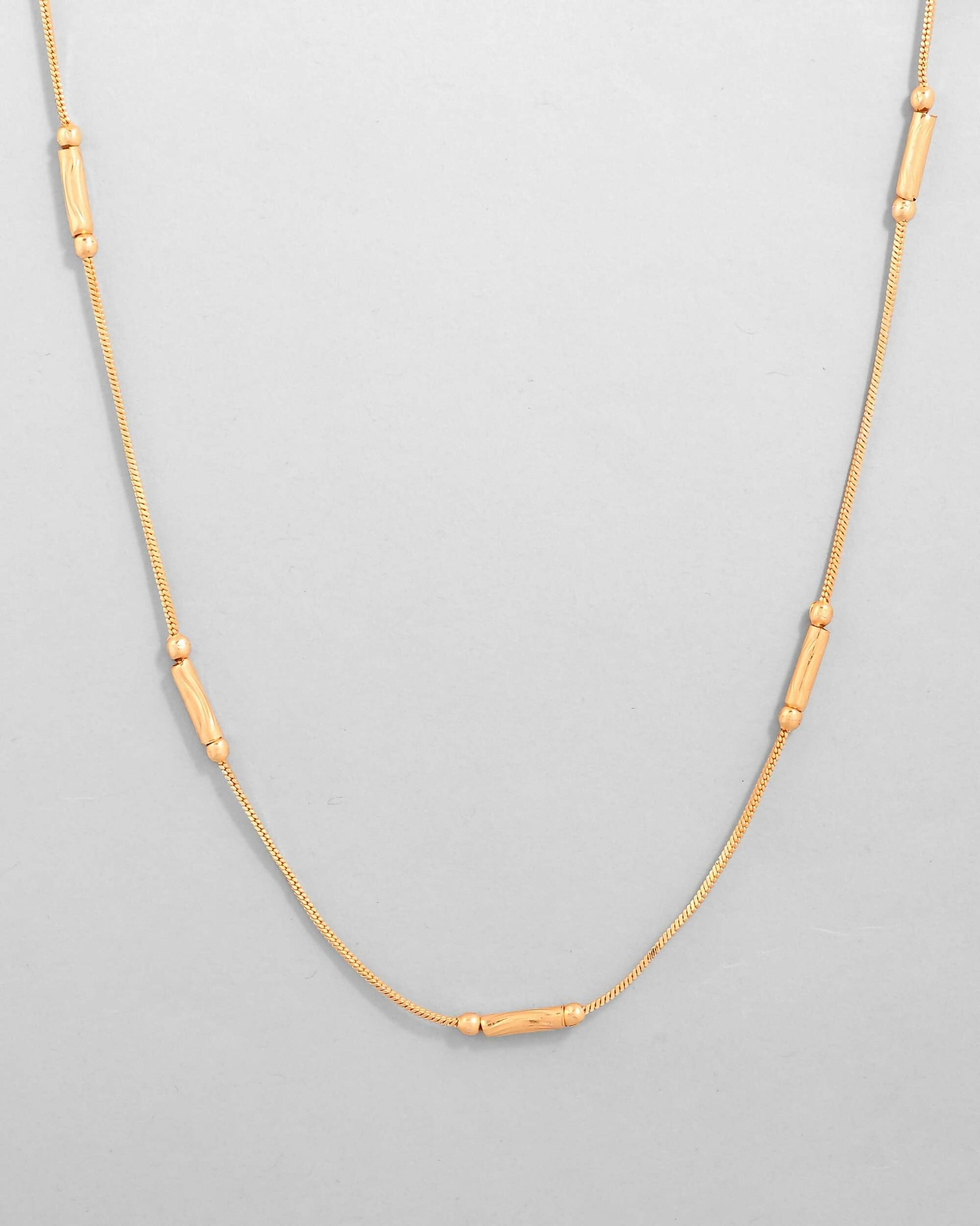 VOJ Gold-Polished Designer Chain With Gold Pipe | Swadesiicart