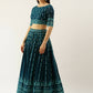 House of Panchhi Women Teal Georgette Sequins Work Lehenga & Blouse with Dupatta | Swadesiicart