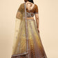 Brown Fancy Net Sequence Embroidered Lehenga Choli with Dupatta - Dhara | Swadesiicart