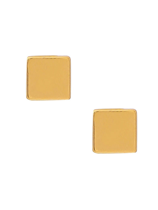 Ruby Raang Golden Square Studs | Swadesiicart
