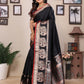 Joban Fashion Black Solid Banarasi Silk Sarees | Swadesiicart