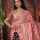 Shree Shyam Fashion Organza Pink Saree