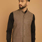 Even Apparels Pure Wool Nehru Jacket - Beige | Swadesiicart