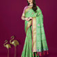 Lorenvalley Fashion Parotgreen Patola Silk Woven Design Zari Meenakari Weaving Saree - Swadesiicart