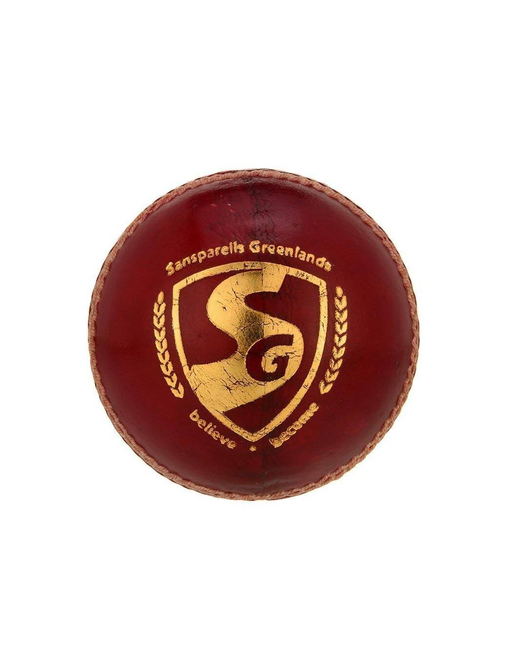 SG Bouncer Leather Ball - Red - Swadesiicart