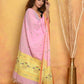 Very Much Indian Handloom Pure Cotton Paithani Dupatta Pink | Swadesiicart