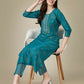 Jyoti Fashion Women's Rama Rayon Embroidered Kurta Pant Set | Swadesiicart