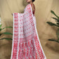 Exclusive Collection Beautiful White Red Jaal Jamdani Saree - Swadesiicart