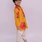Lil Drama Genda Phool Mustard Kurta and White Dhoti Set for Boys | Swadesiicart