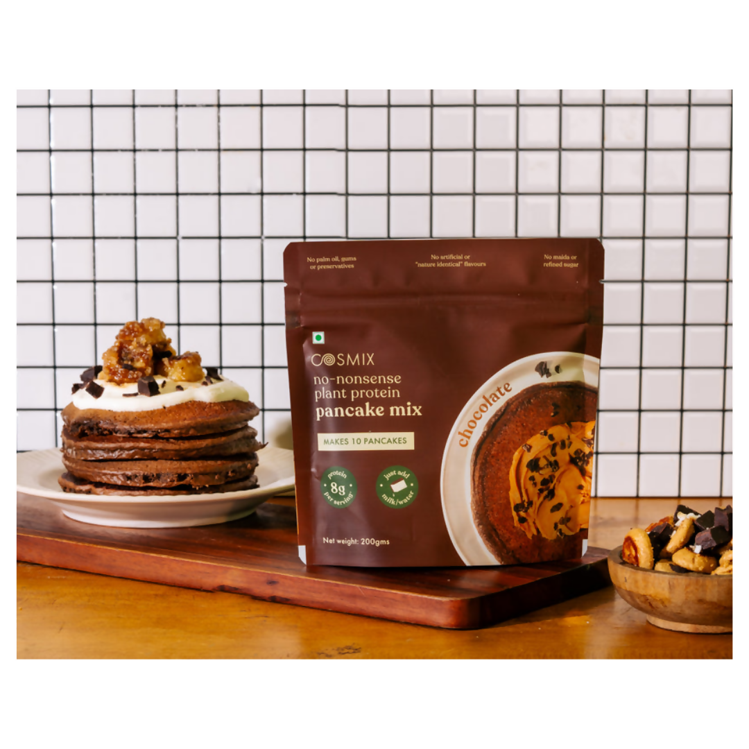 Cosmix no nonsense plant protein pancake mix Chocolate | Swadesiicart