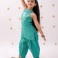 Lil Drama Khilkhilahat Green Kurta Dhoti Set For Girls | Swadesiicart