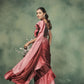 Pink Satin Solid Designer, Printed Party Wear Ready To Wear Saree - Nasreen | Swadesiicart