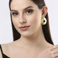 NVR Women Gold-Polished Alloy Triangular Drop Earrings - Swadesiicart