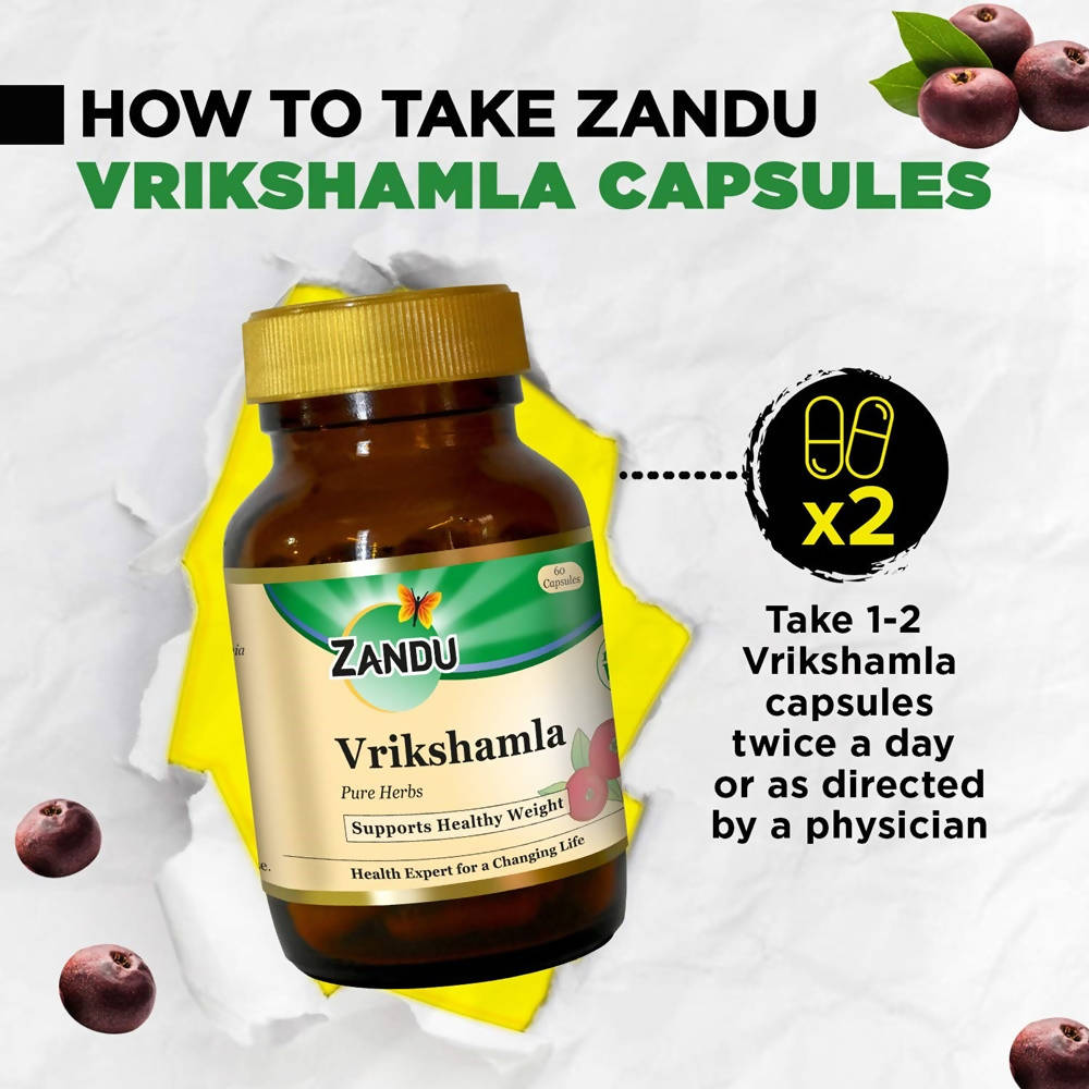 Zandu Vrikshamla Pure Herbs Capsules | Swadesiicart