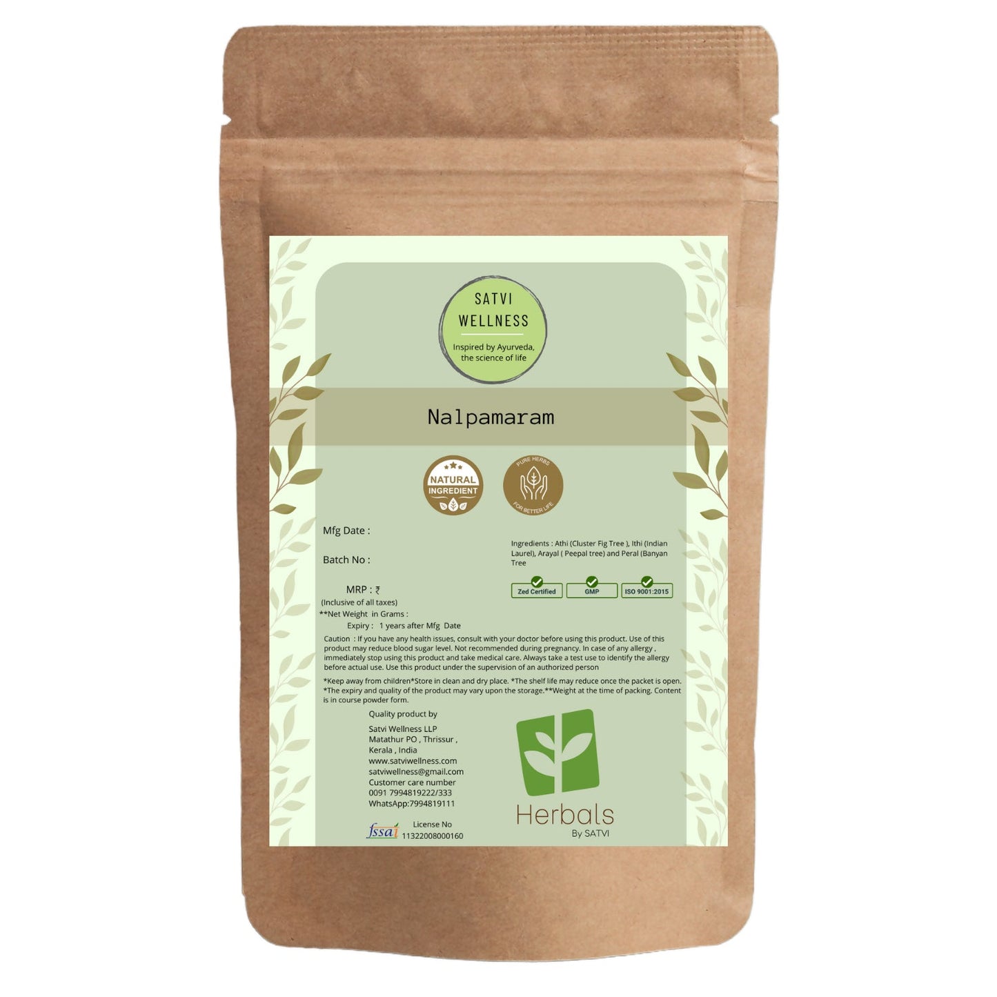 Satvi Wellness Naalpamaram Powder - Satvi Wellness