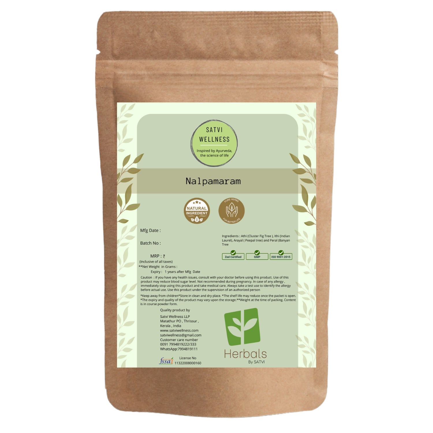 Satvi Wellness Naalpamaram Powder - Satvi Wellness