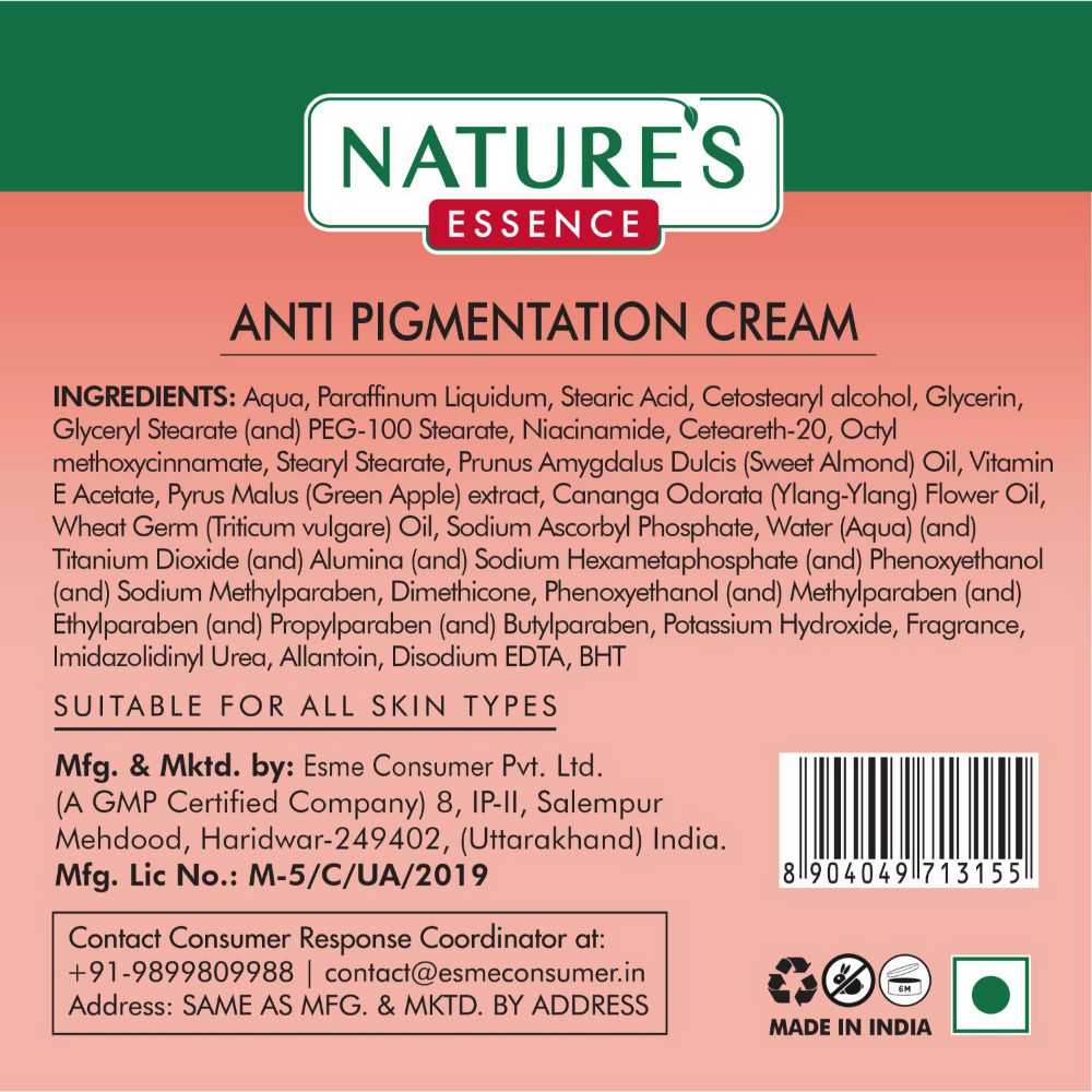 Nature's Essence Facialist Anti Pigmentation Cream - Swadesiicart