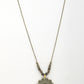 NVR Women's Gold-Polished Floral Shape Pendant with Chain | Swadesiicart