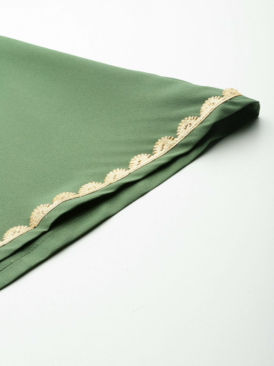 Ahalyaa Women's Traditional wear Kurta Set - Sage Green | Swadesiicart