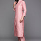 Ahalyaa Women's Traditional wear Kurta Set - Pink | Swadesiicart