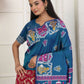 Shree Shyam Fashion Silk Blend Teal Blue Saree
