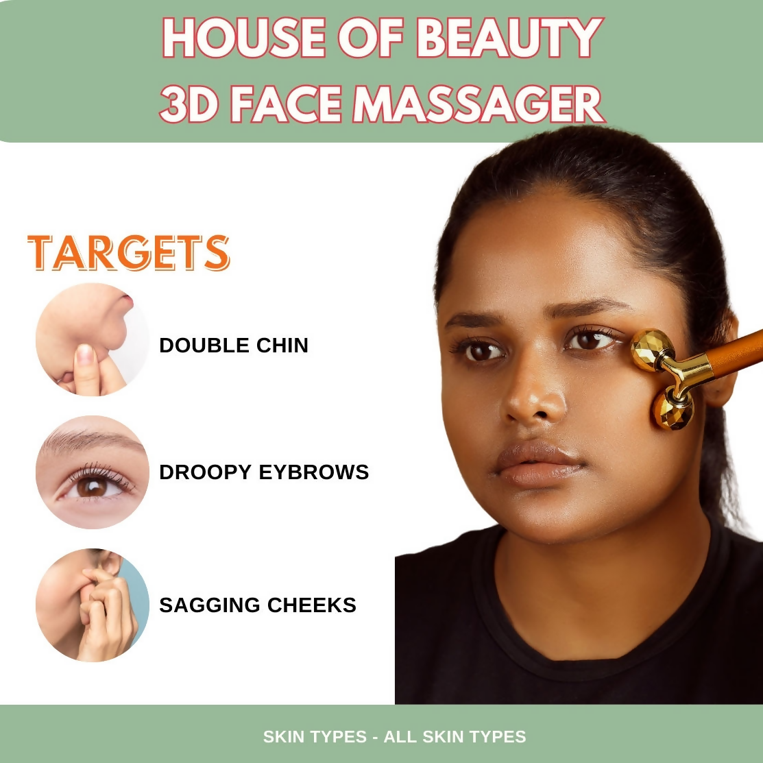 House of Beauty 3D Face Massager - Swadesiicart