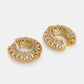 Ruby Raang Gold Polished Multi-Color Kundan Loops | Swadesiicart