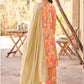 Vegaa Fashion Cream Premium Chinon Embroidered Palazzo Suit - Swadesiicart