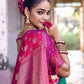 Anaita Rama Soft Silk Woven Saree With Blouse