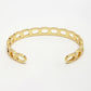 NVR Men's Gold-Polished Metal Cuff Bracelet - Swadesiicart