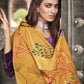 Jyoti Fashion Women's Purple Velvet Floral Digital Printed Kurta with Trouser & Dupatta | Swadesiicart