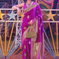 Beautiful Magenta Handloom Weaving Silk Saree - Emponline | Swadesiicart