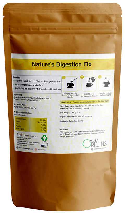 Ayura Origins Nature's Digestion Fix Powder - Swadesiicart
