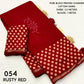 Red Pure Chanderi Hand Block Saree with Unstitched Blouse - Hiral Fashion | Swadesiicart