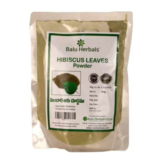 Balu Herbals Hibiscus (Mandara) Leaves Powder - Balu Herbals