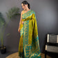 Joban Fashion Teal Butti Banarasi Silk Sarees | Swadesiicart