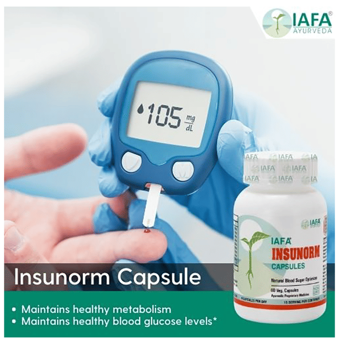 Iafa Ayuveda Insunorm Veg Capsules | Swadesiicart