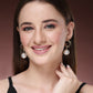 NVR Women's Gold-Polished Pearl Drop Earrings | Swadesiicart
