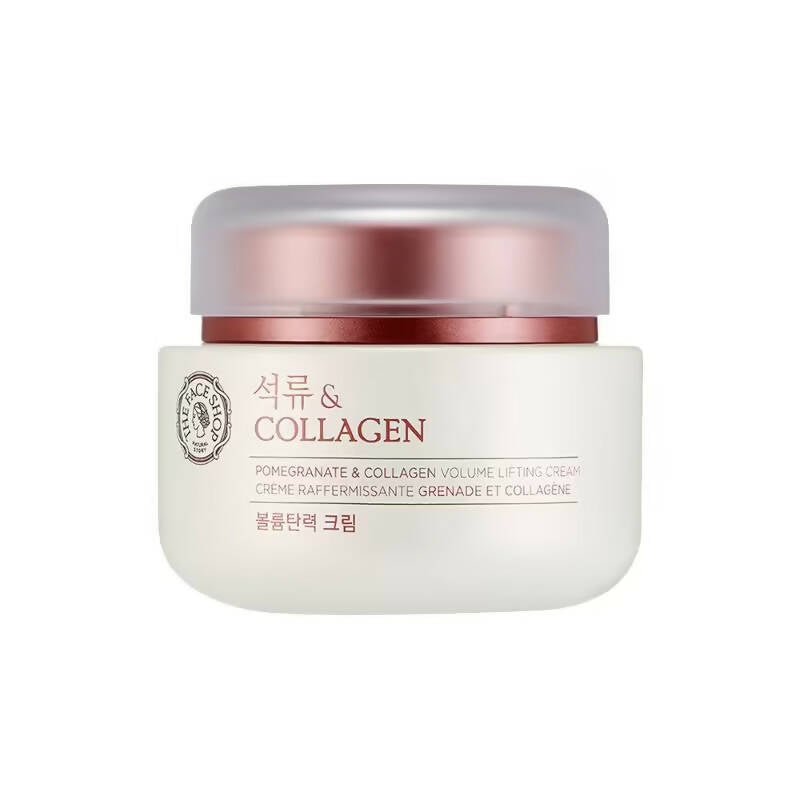 The Face Shop Pomegranate & Collagen Volume Lifting Cream - Korean Skincare | Swadesiicart
