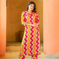 Aayaa Pure Muslin printed Kurti & Pant - Multi Color