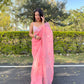 Vamsee Samriddhi Pink Organza Saree - Swadesiicart
