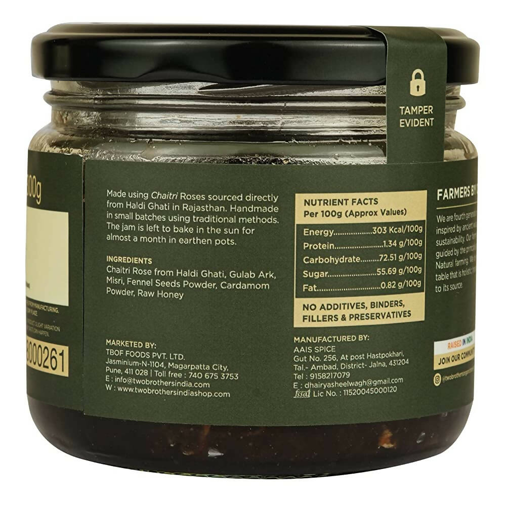 Two Brothers Organic Farms Natural Gulkand - Swadesiicart