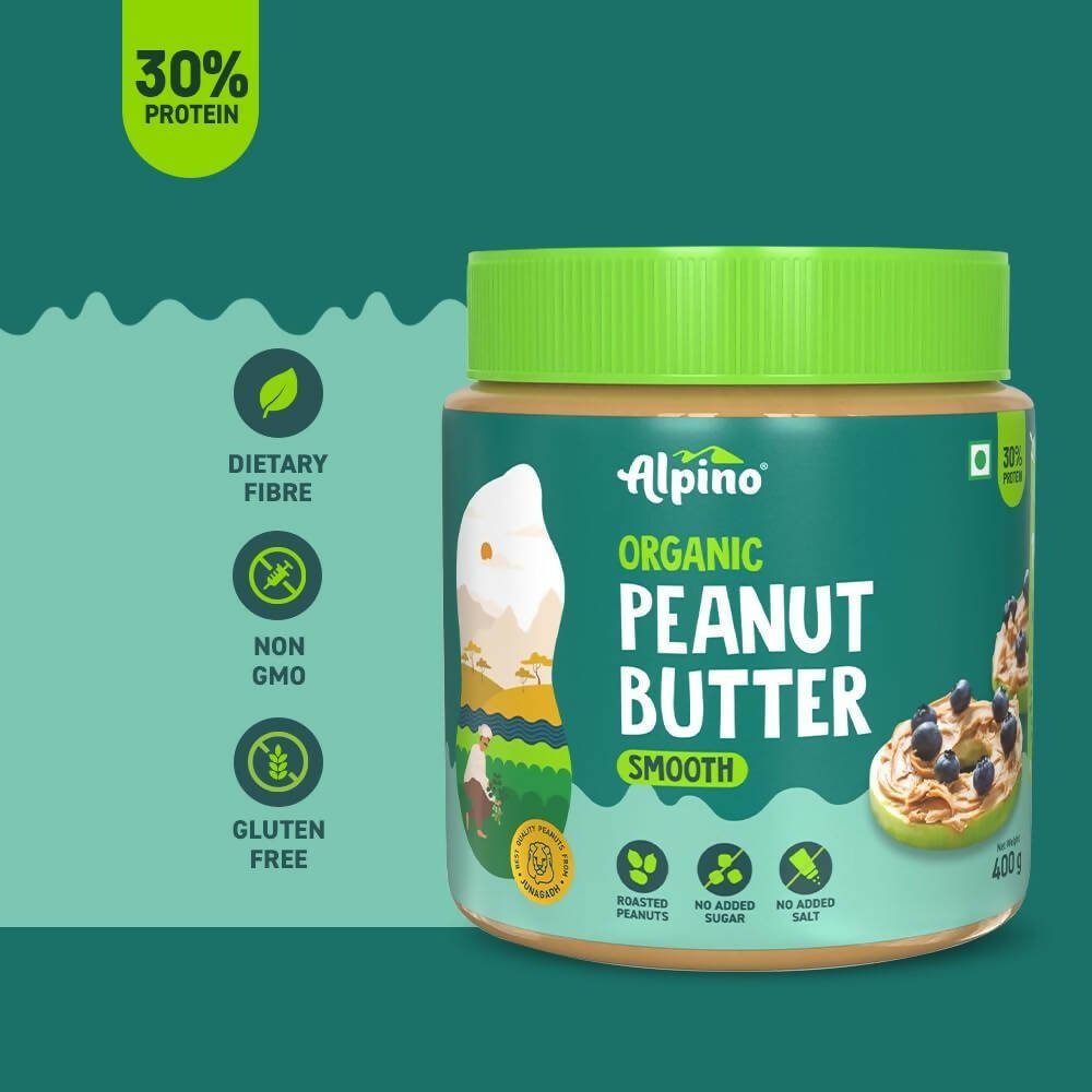 Alpino Organic Natural Peanut Butter Smooth - Swadesiicart