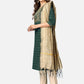 NOZ2TOZ Women Green Cotton Kurta With Pant & Dupatta (3Pcs Set) - Swadesiicart