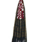 Red and Black Pochampally Ikat Cotton Handloom Dupatta with Checks Design - Global Threads | Swadesiicart